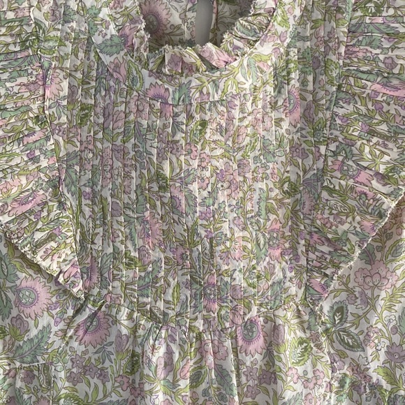 NWT House of Harlow 1960 Cap Sleeve High Neck Pleated Blouse Size S - Picture 2 of 7